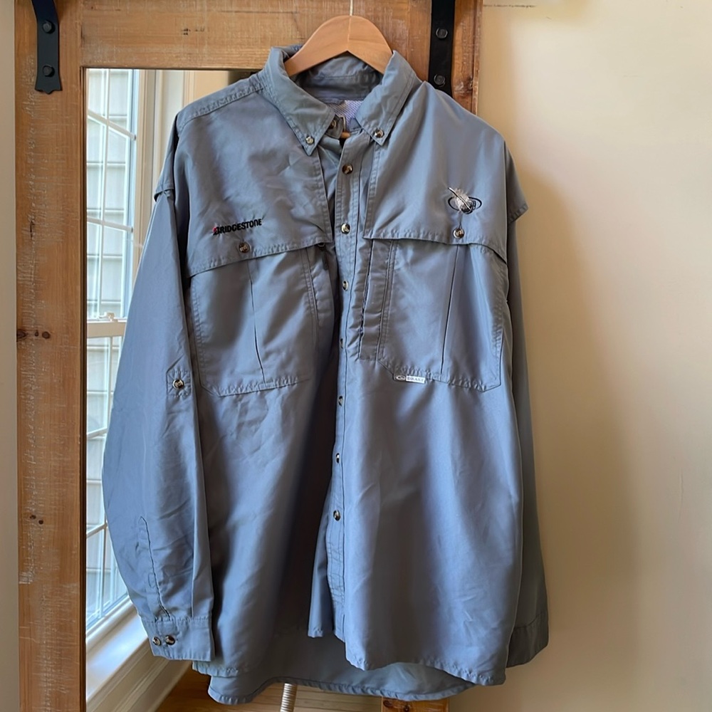 Drake Gray Fishing Shirt Size XL